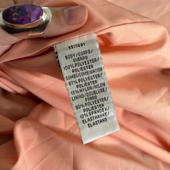 Kay Unger Lydia Satin Fit and Flare Dress in Rose- Size 2 - Picture 8 of 9